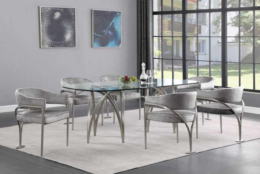 Chaise de salle à manger en velours Madelyn