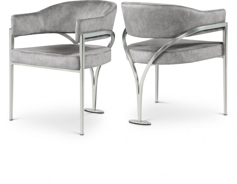 Chaise de salle à manger en velours Madelyn
