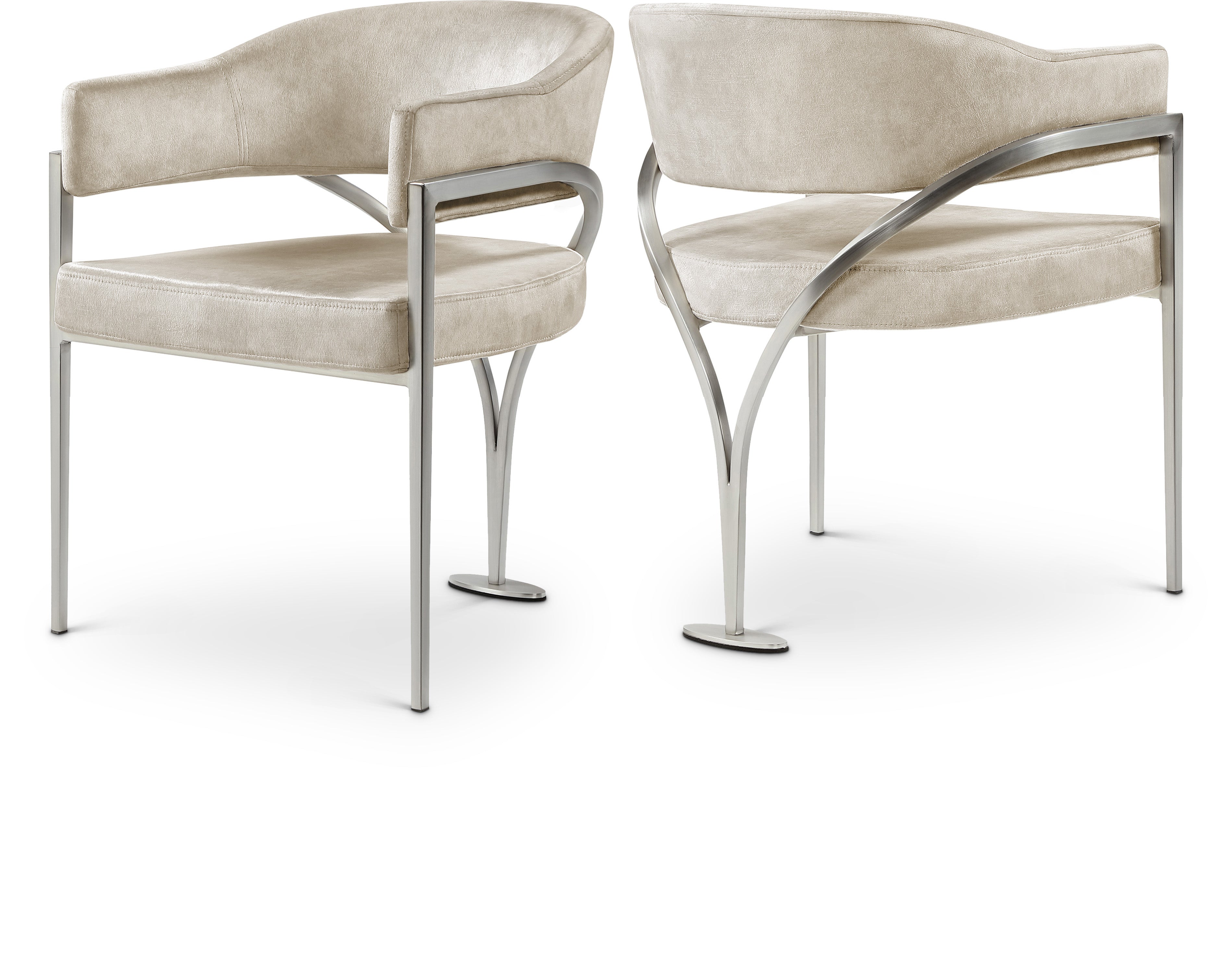Chaise de salle à manger en velours Madelyn