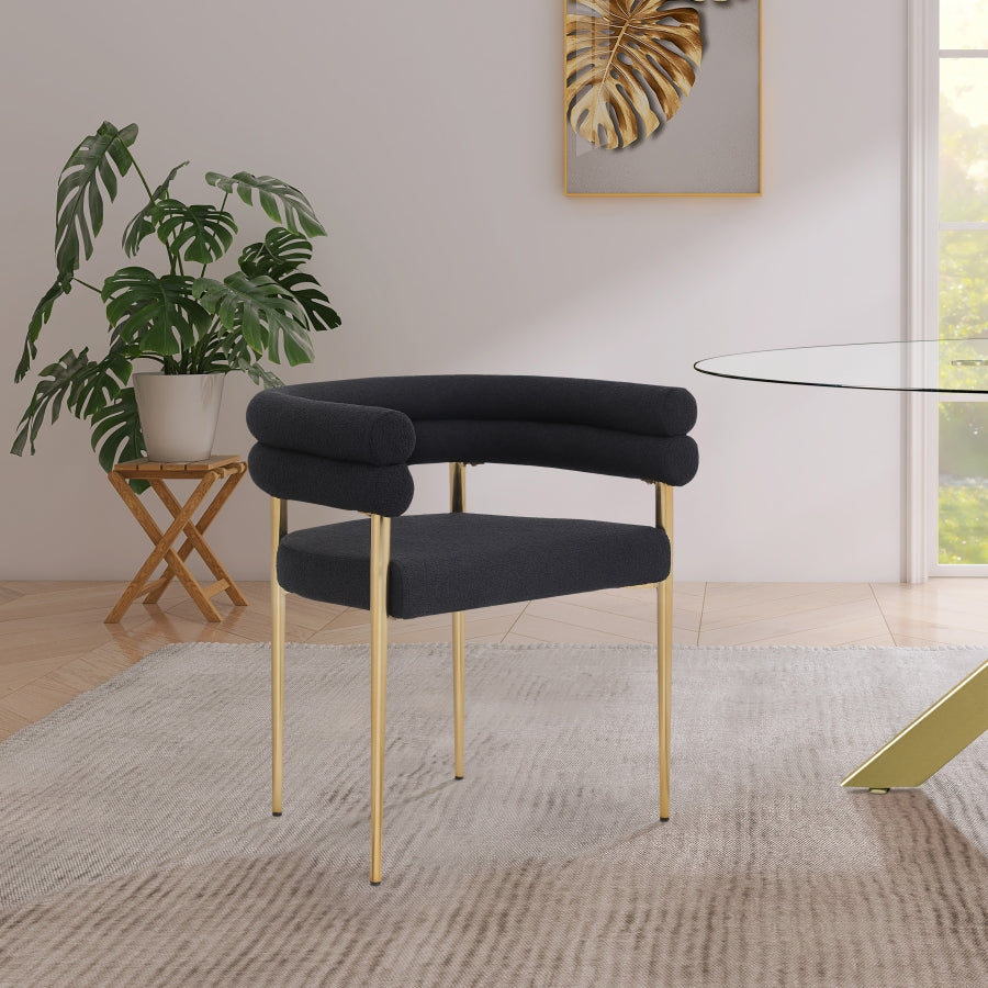 Chaise de salle à manger en tissu boucle Brielle