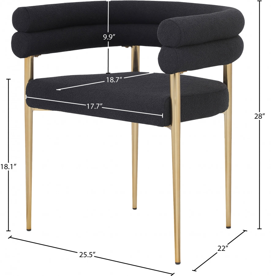 Chaise de salle à manger en tissu boucle Brielle