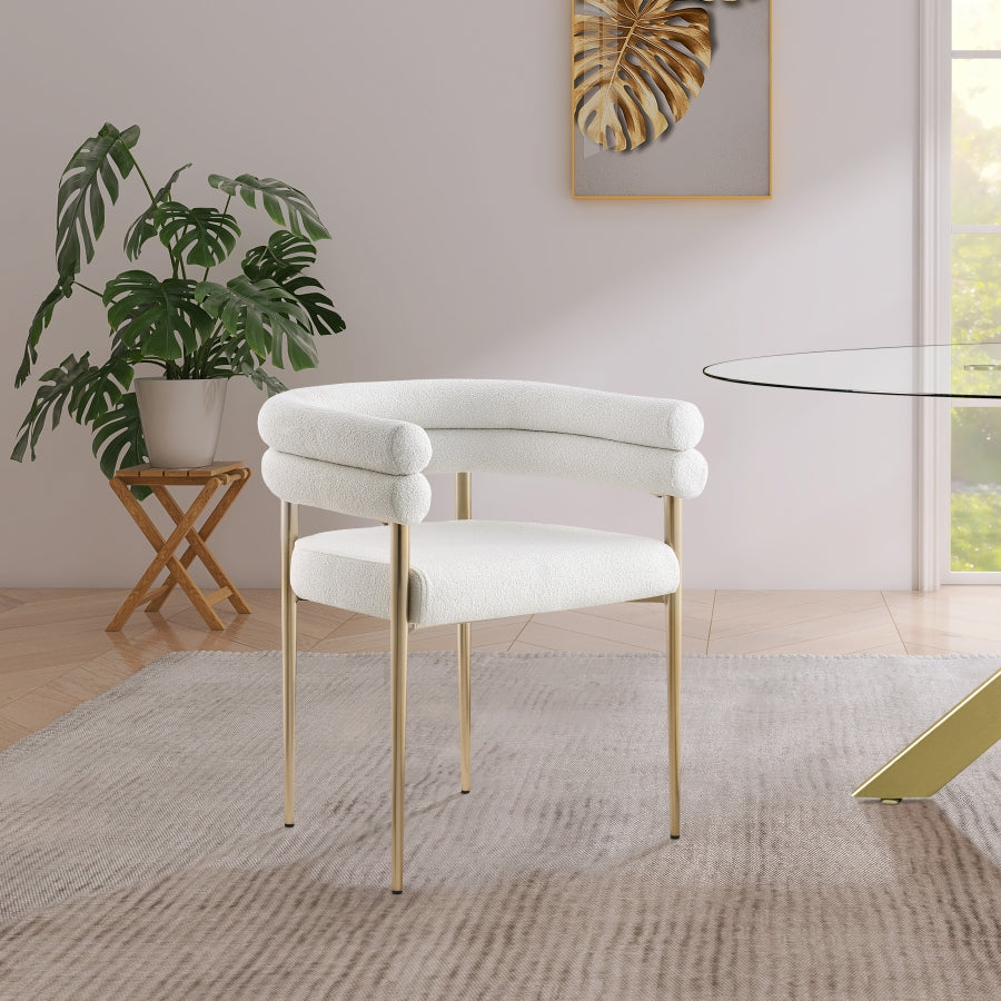 Chaise de salle à manger en tissu boucle Brielle