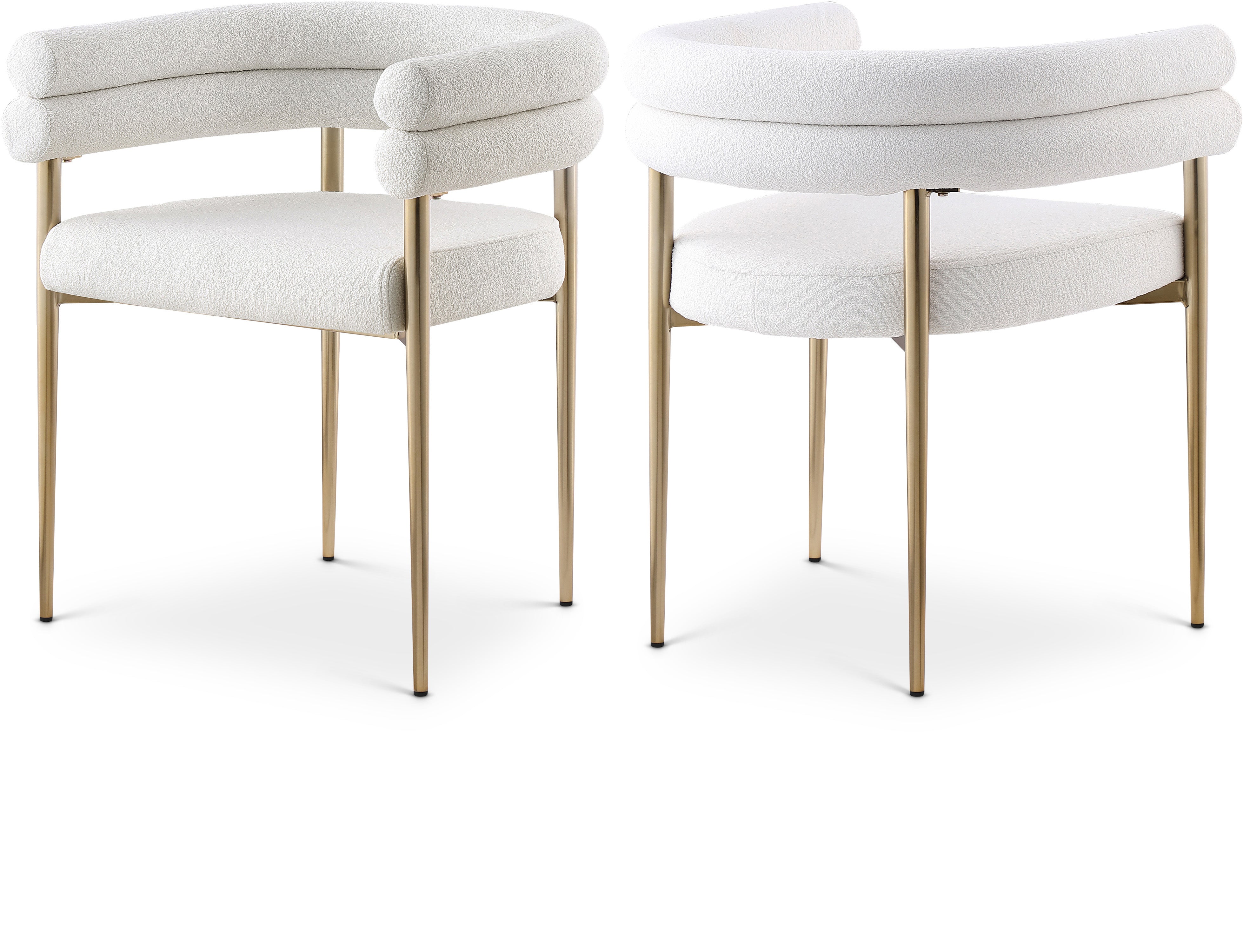 Chaise de salle à manger en tissu boucle Brielle