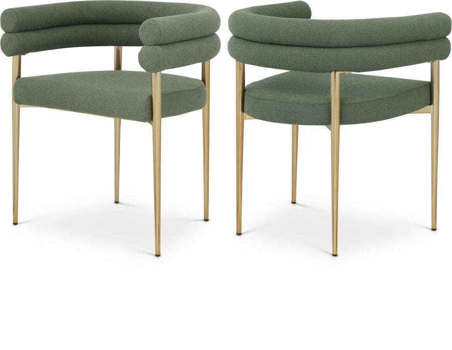 Chaise de salle à manger en tissu boucle Brielle