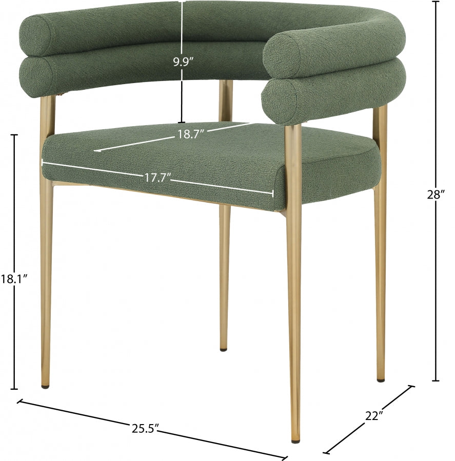 Chaise de salle à manger en tissu boucle Brielle