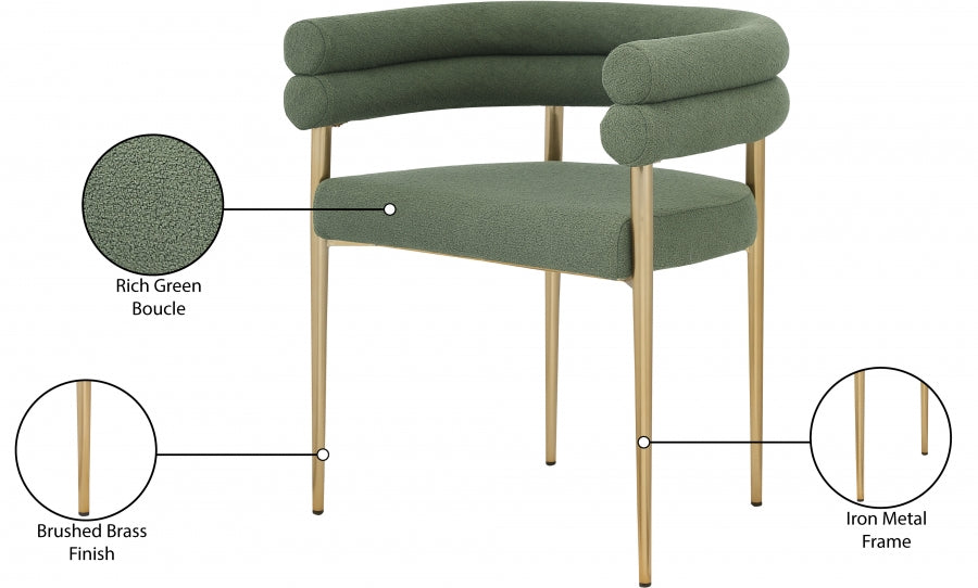 Chaise de salle à manger en tissu boucle Brielle