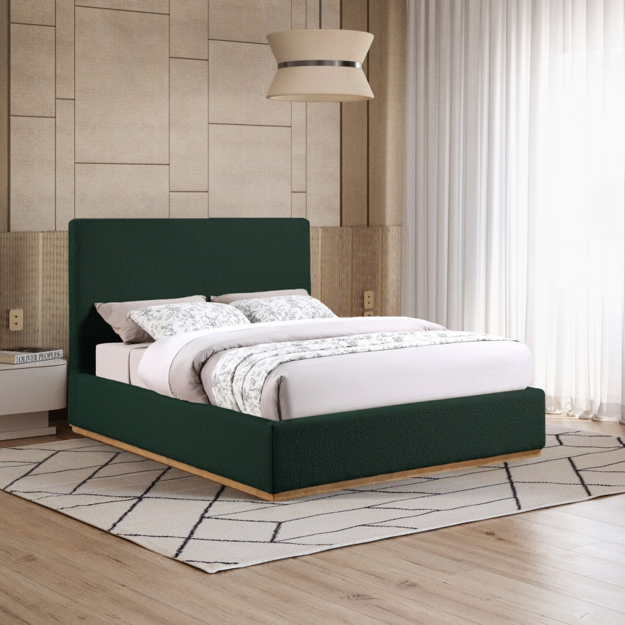 Lit double en tissu bouclé Monaco