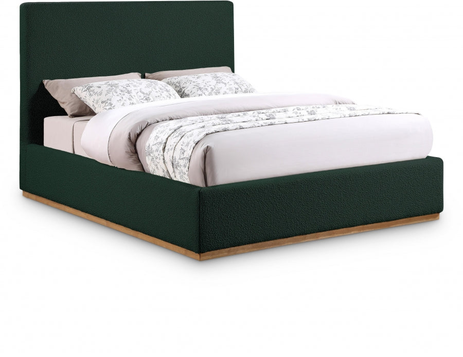 Lit double en tissu bouclé Monaco