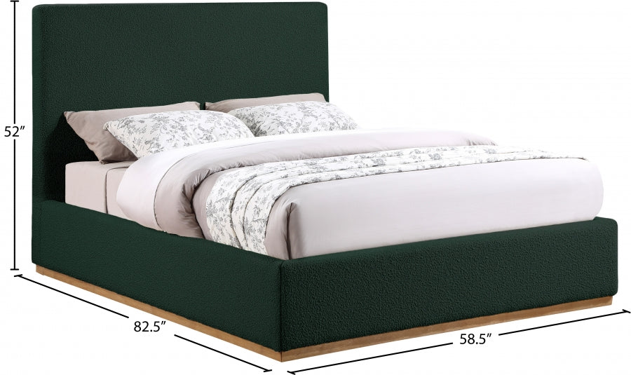 Lit double en tissu bouclé Monaco