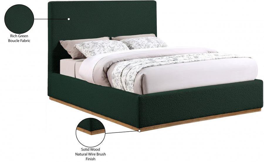 Lit double en tissu bouclé Monaco