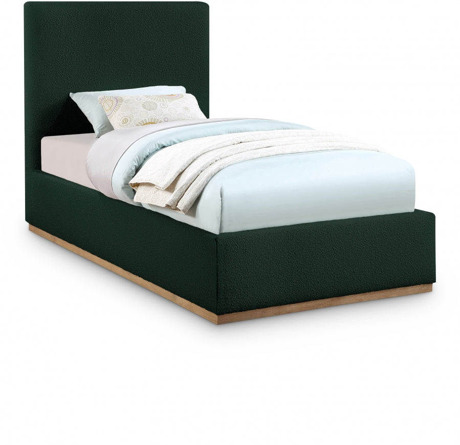 Lit simple en tissu bouclé Monaco