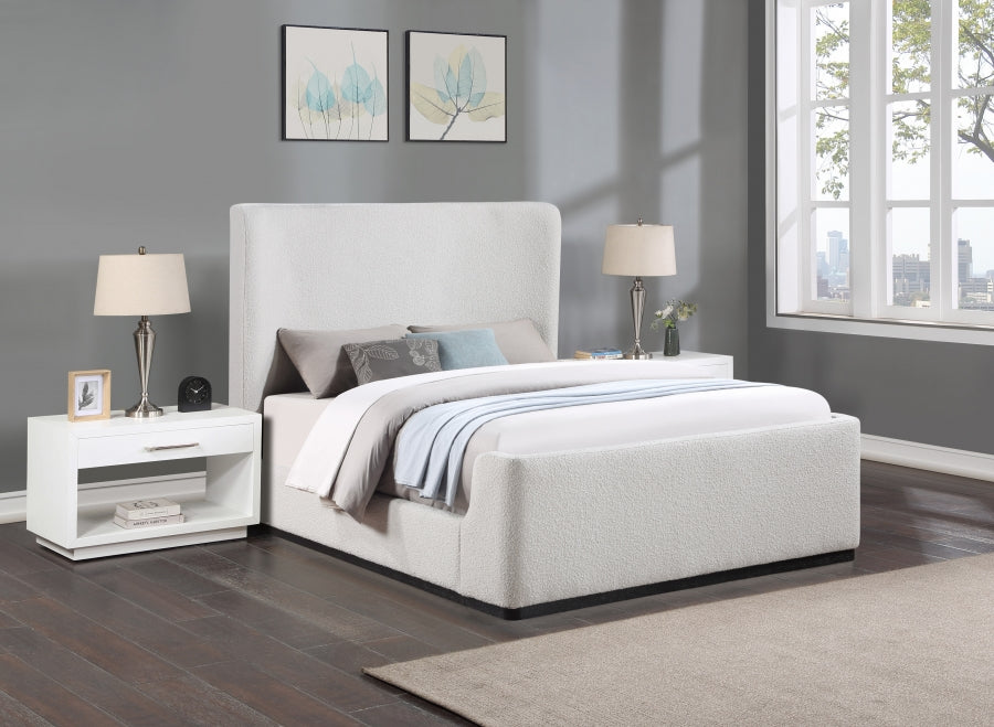 Lit double en tissu Oliver Boucle