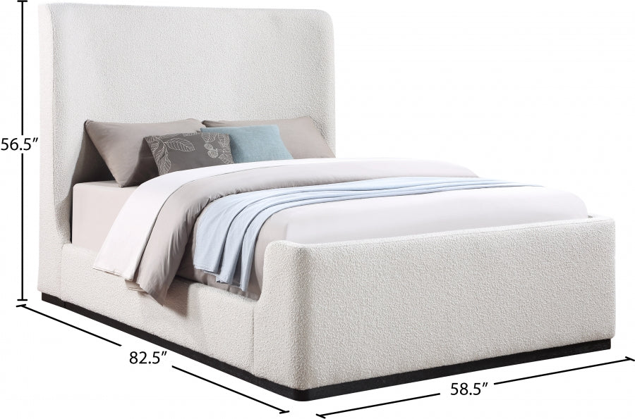 Lit double en tissu Oliver Boucle