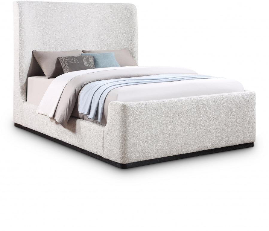 Lit king en tissu Oliver Boucle
