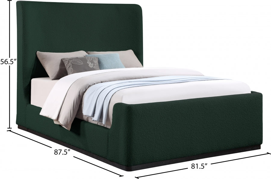 Lit king en tissu Oliver Boucle