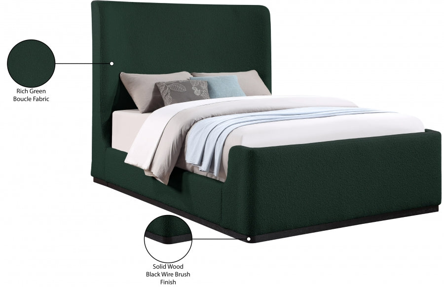 Lit king en tissu Oliver Boucle