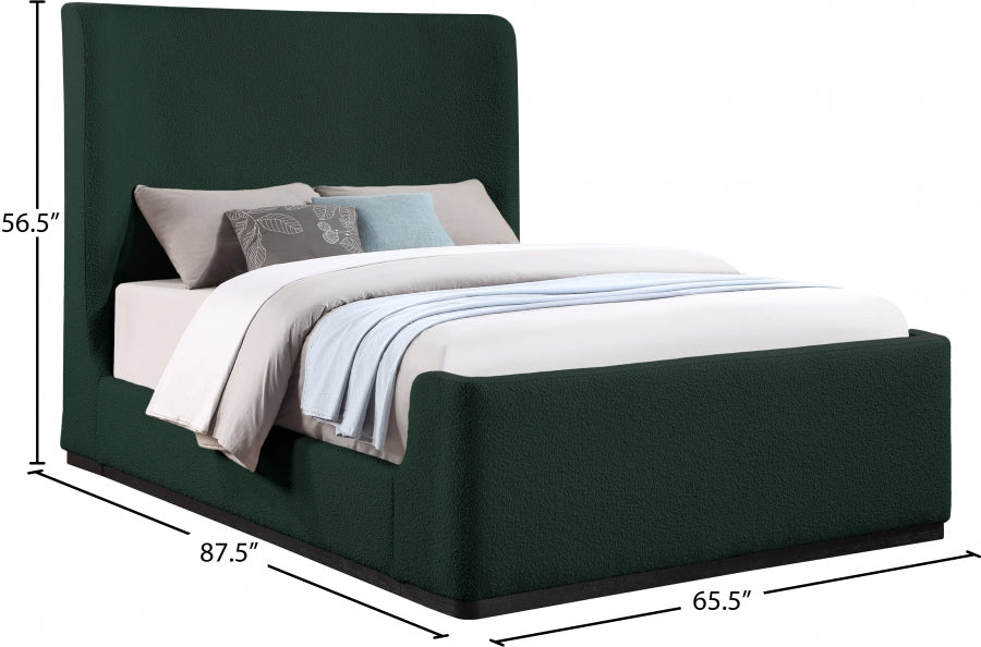 Lit queen en tissu Oliver Boucle