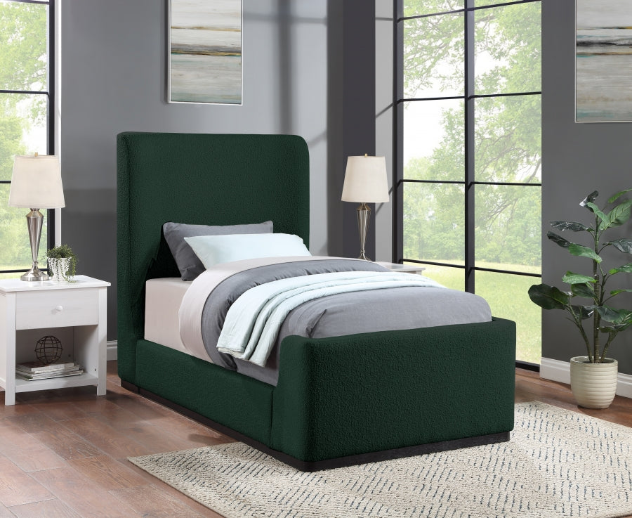 Lit simple en tissu Oliver Boucle