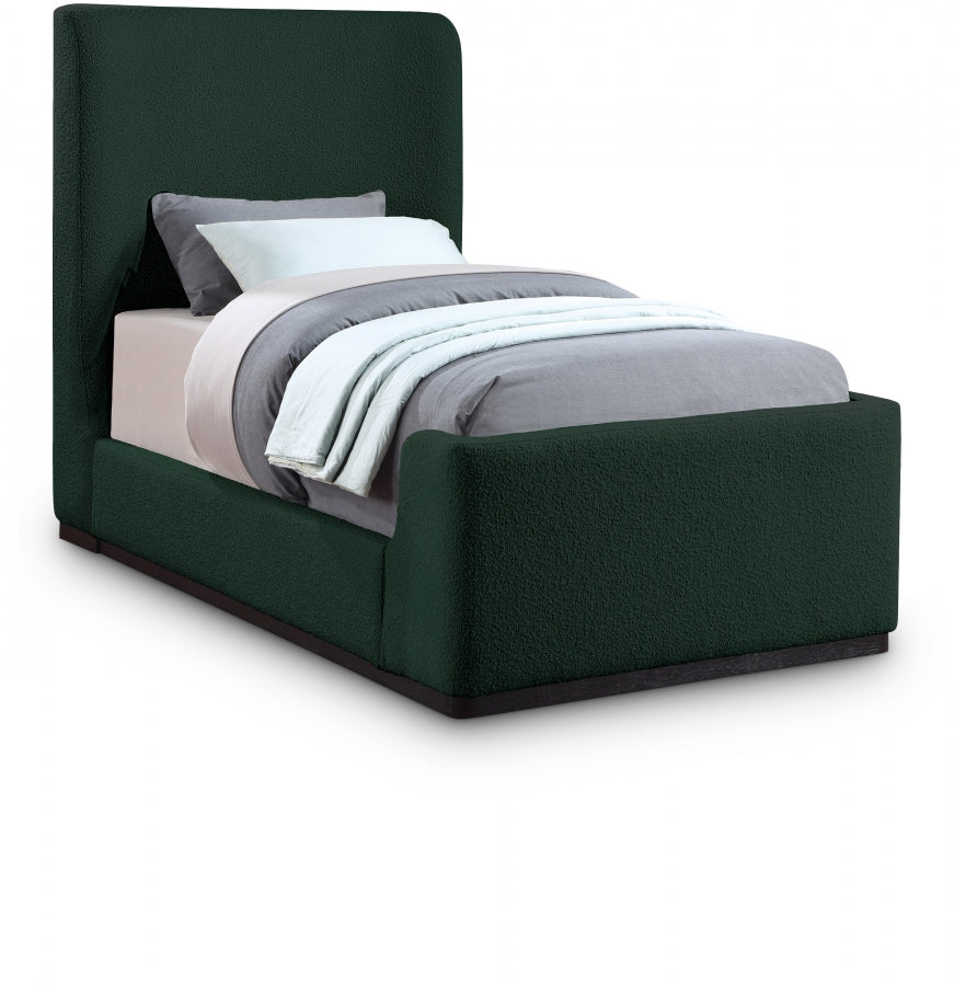 Lit simple en tissu Oliver Boucle