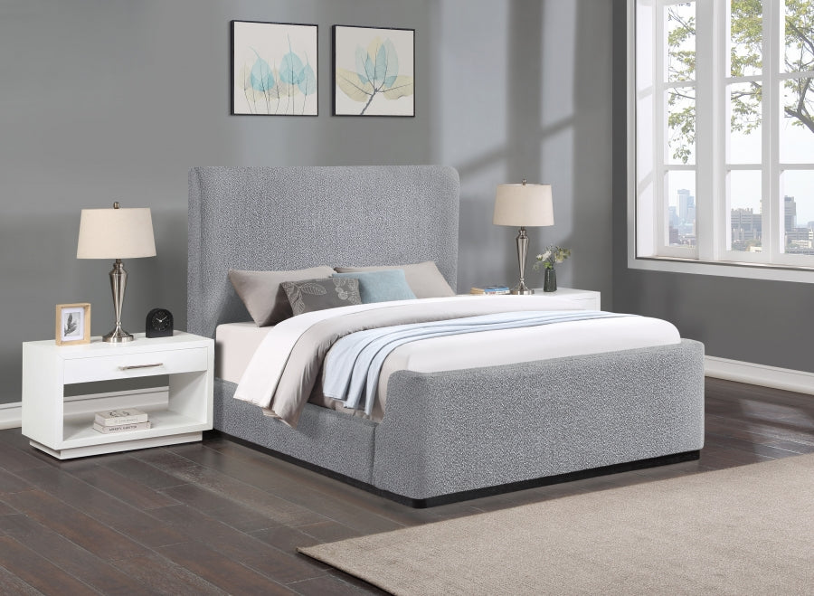 Lit king en tissu Oliver Boucle
