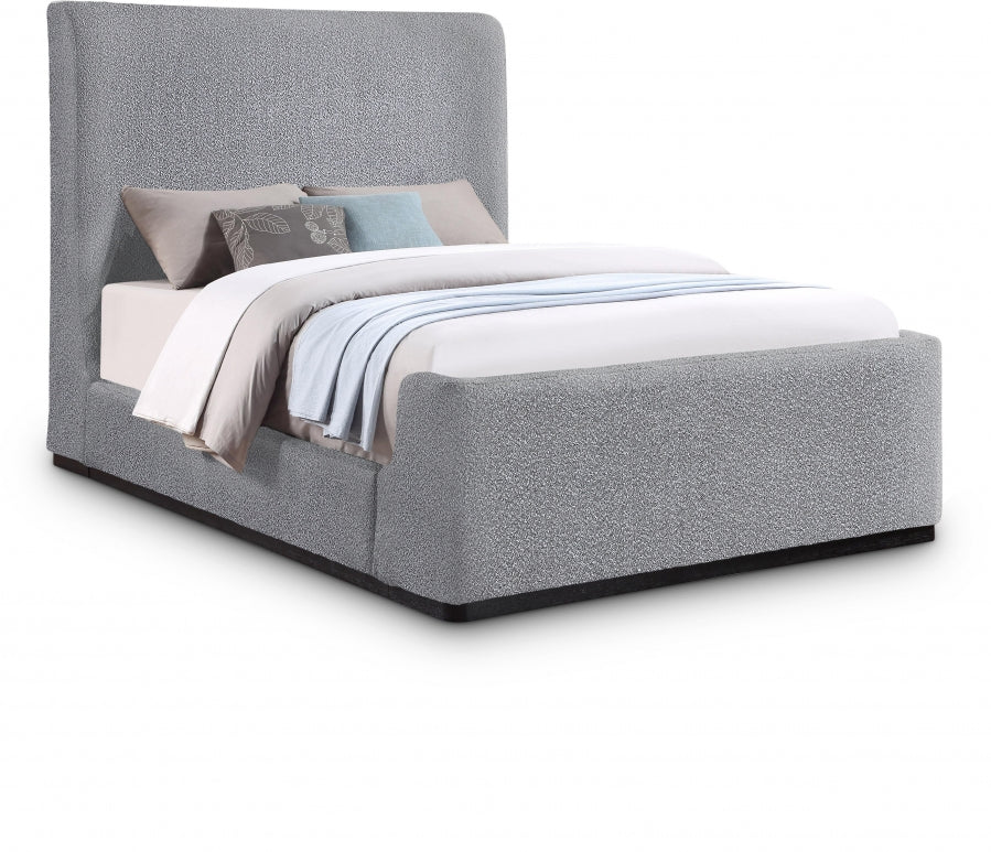 Lit king en tissu Oliver Boucle
