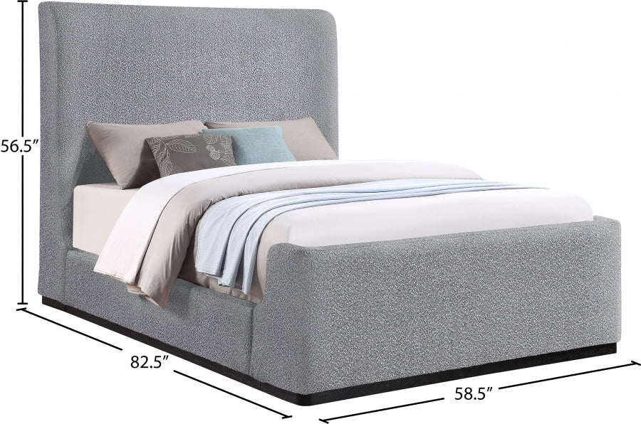 Lit king en tissu Oliver Boucle