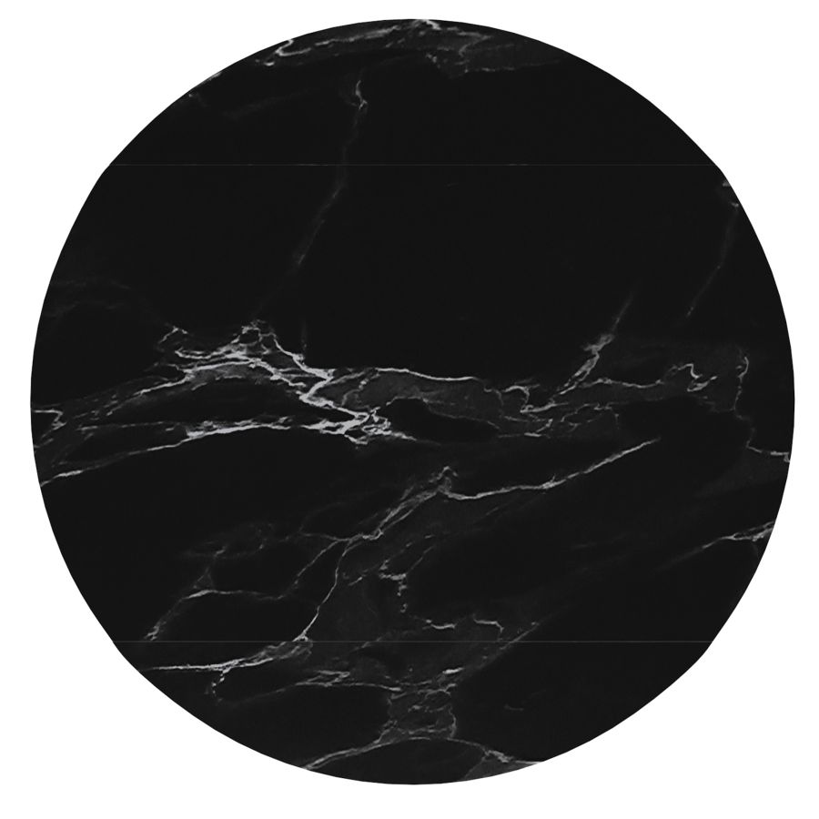 Ensemble de salle à manger Calisto/Signy 7 pièces avec table noire et chaise ivoire