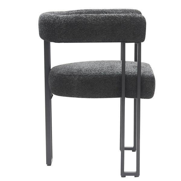Ensemble de salle à manger 7 pièces Calisto/Scarlet avec table blanche et chaise anthracite