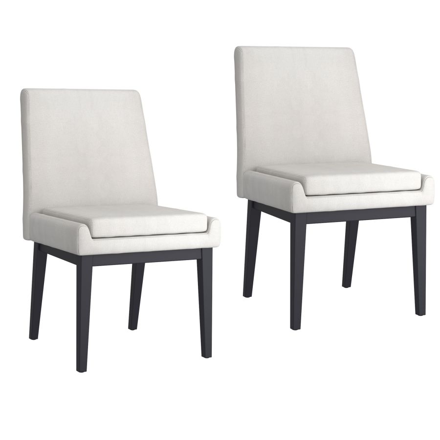 Zax/Cortez Ensemble de salle à manger 7 pièces en naturel avec chaise beige et noire