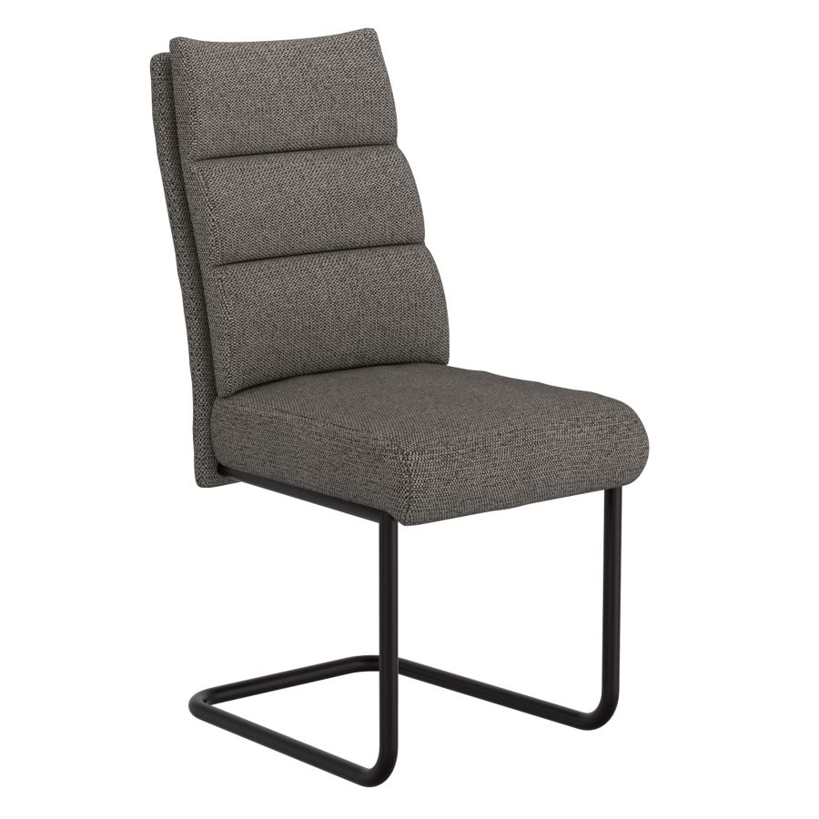 Forna/Brodi Ensemble de salle à manger 7 pièces avec table naturelle et chaise charbon de bois 