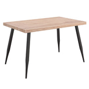 Ensemble de salle à manger Vesta/Zeke 7 pièces avec table naturelle et chaise beige 