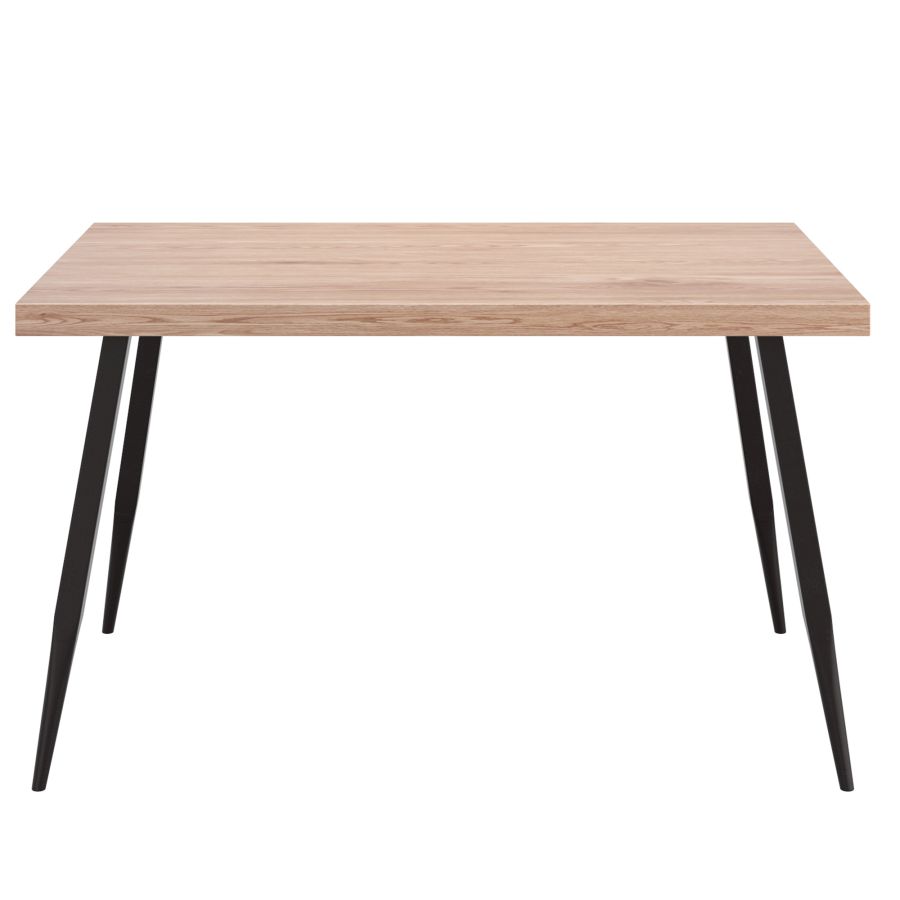 Ensemble de salle à manger Vesta/Zeke 7 pièces avec table naturelle et chaise beige 