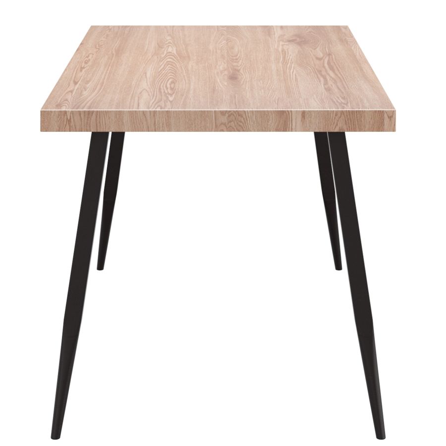 Ensemble de salle à manger Vesta/Zeke 7 pièces avec table naturelle et chaise beige 