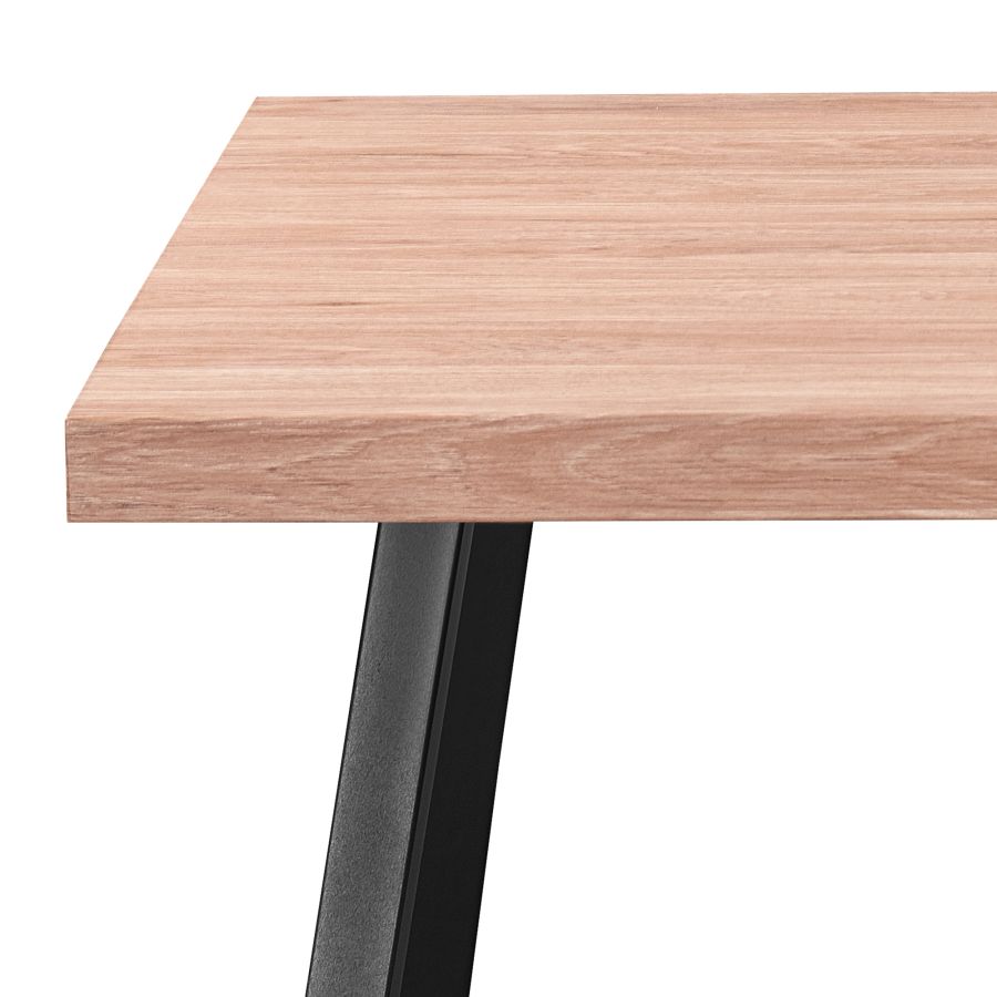 Ensemble de salle à manger Vesta/Zeke 7 pièces avec table naturelle et chaise beige 
