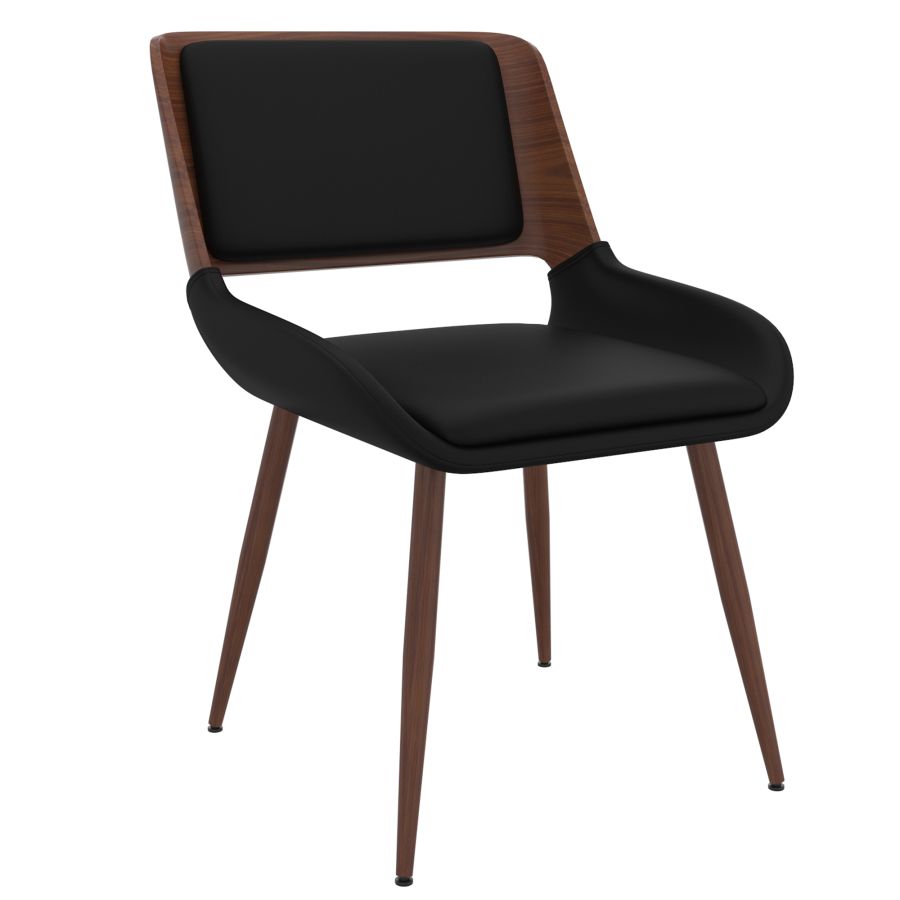 Ensemble de salle à manger 5 pièces Suzette/Hudson en noir avec chaise noire ( Meuble Mtl )