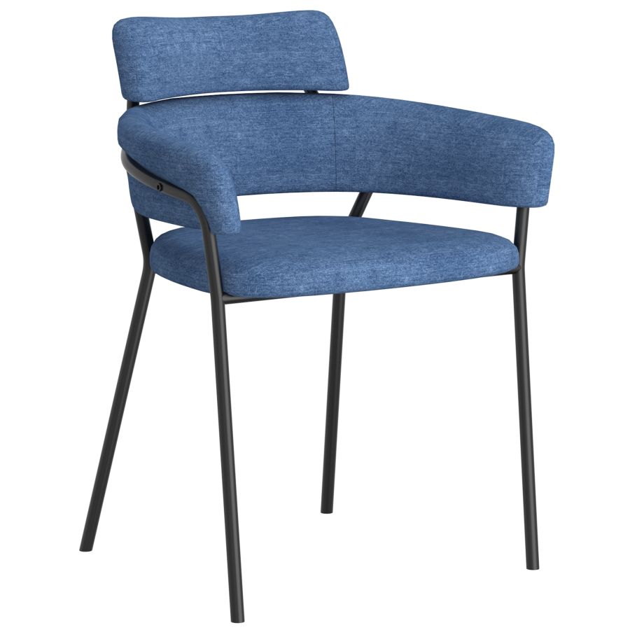 Ensemble de salle à manger 7 pièces Virag/Axel en naturel avec chaise bleue ( Meuble Mtl )