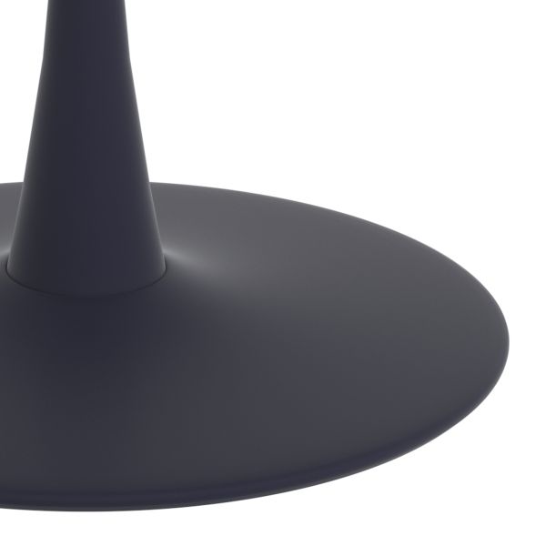 Ensemble de salle à manger Zilo/Brodi 5 pièces avec table noire et chaise anthracite 