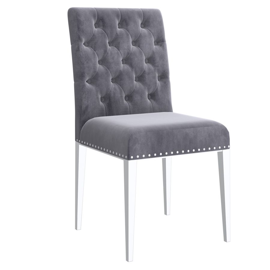 Ensemble de salle à manger 7 pièces Éclipse/Azul en chêne avec chaise grise ( Meuble Mtl )