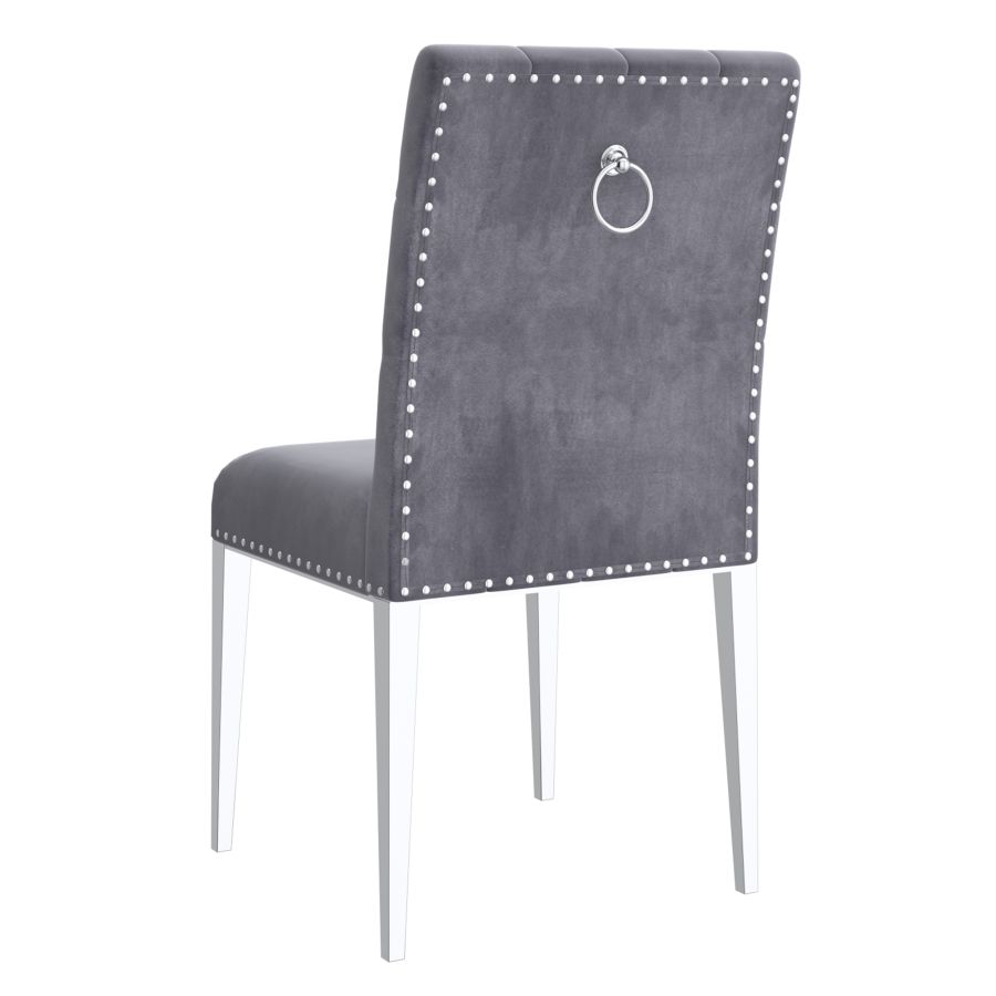 Ensemble de salle à manger 7 pièces Éclipse/Azul en chêne avec chaise grise ( Meuble Mtl )