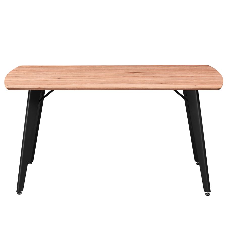 Leon/Zeke Ensemble de salle à manger 5 pièces avec table naturelle et chaise charbon de bois