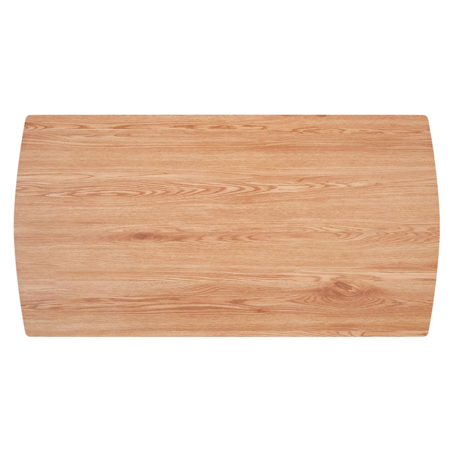 Leon/Zeke Ensemble de salle à manger 5 pièces avec table naturelle et chaise charbon de bois
