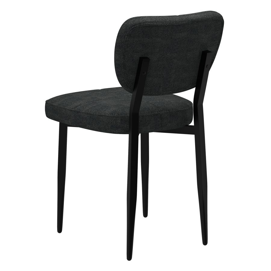 Leon/Zeke Ensemble de salle à manger 5 pièces avec table naturelle et chaise charbon de bois