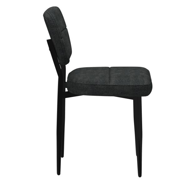 Leon/Zeke Ensemble de salle à manger 5 pièces avec table naturelle et chaise charbon de bois