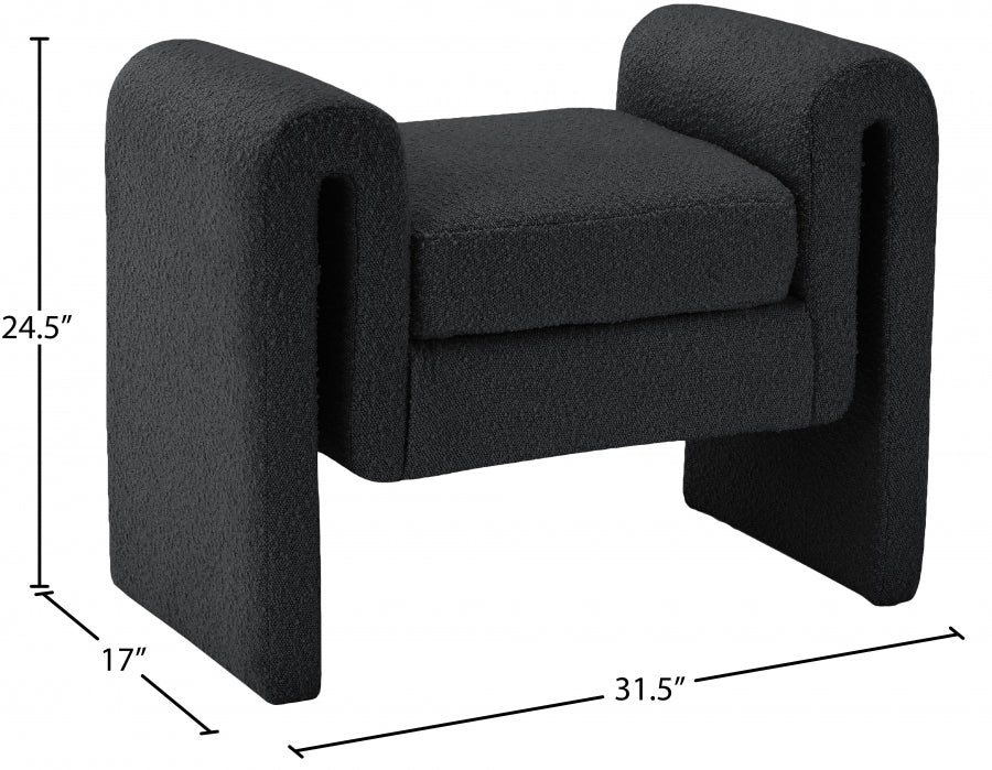 Banc 31,5" en tissu boucle Stylus