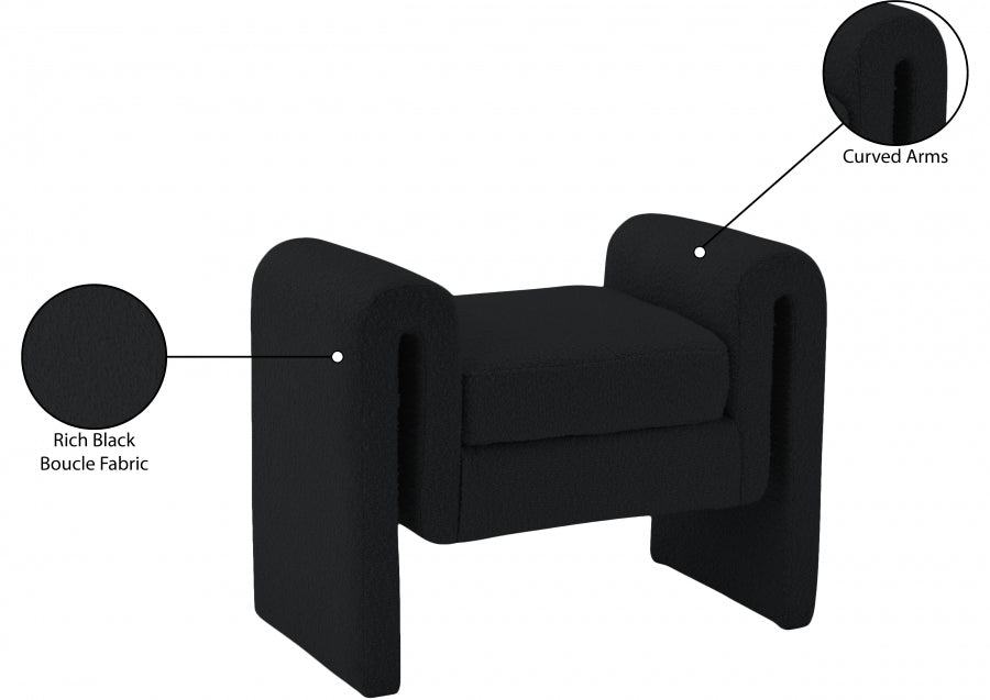 Banc 31,5" en tissu boucle Stylus