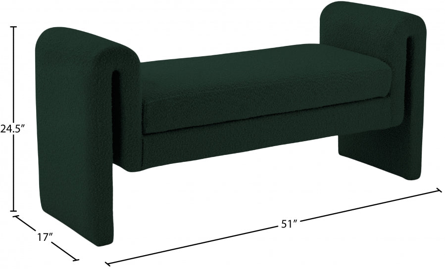 Banc 51" en tissu boucle Stylus