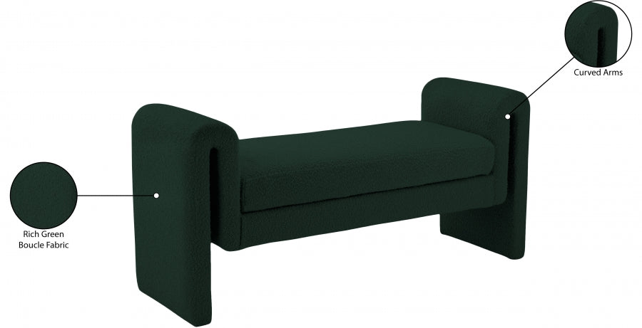 Banc 51" en tissu boucle Stylus