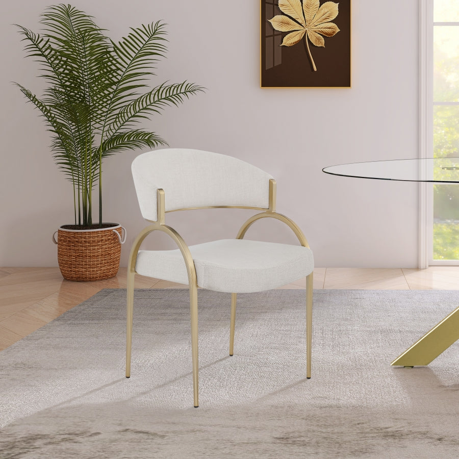 Chaise de salle à manger texturée en lin Privet