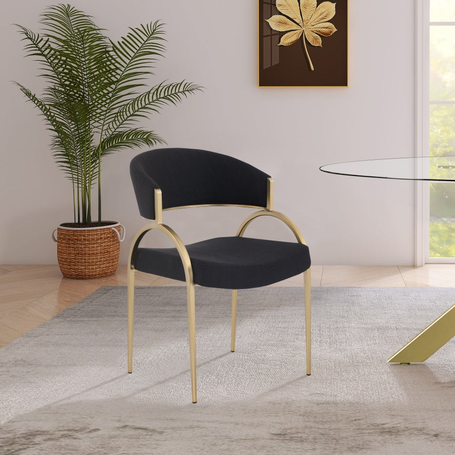 Chaise de salle à manger texturée en lin Privet