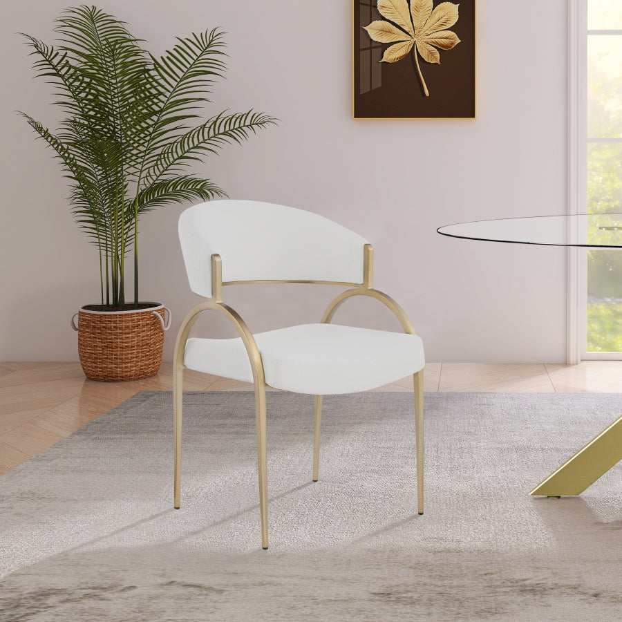 Chaise de salle à manger texturée en lin Privet